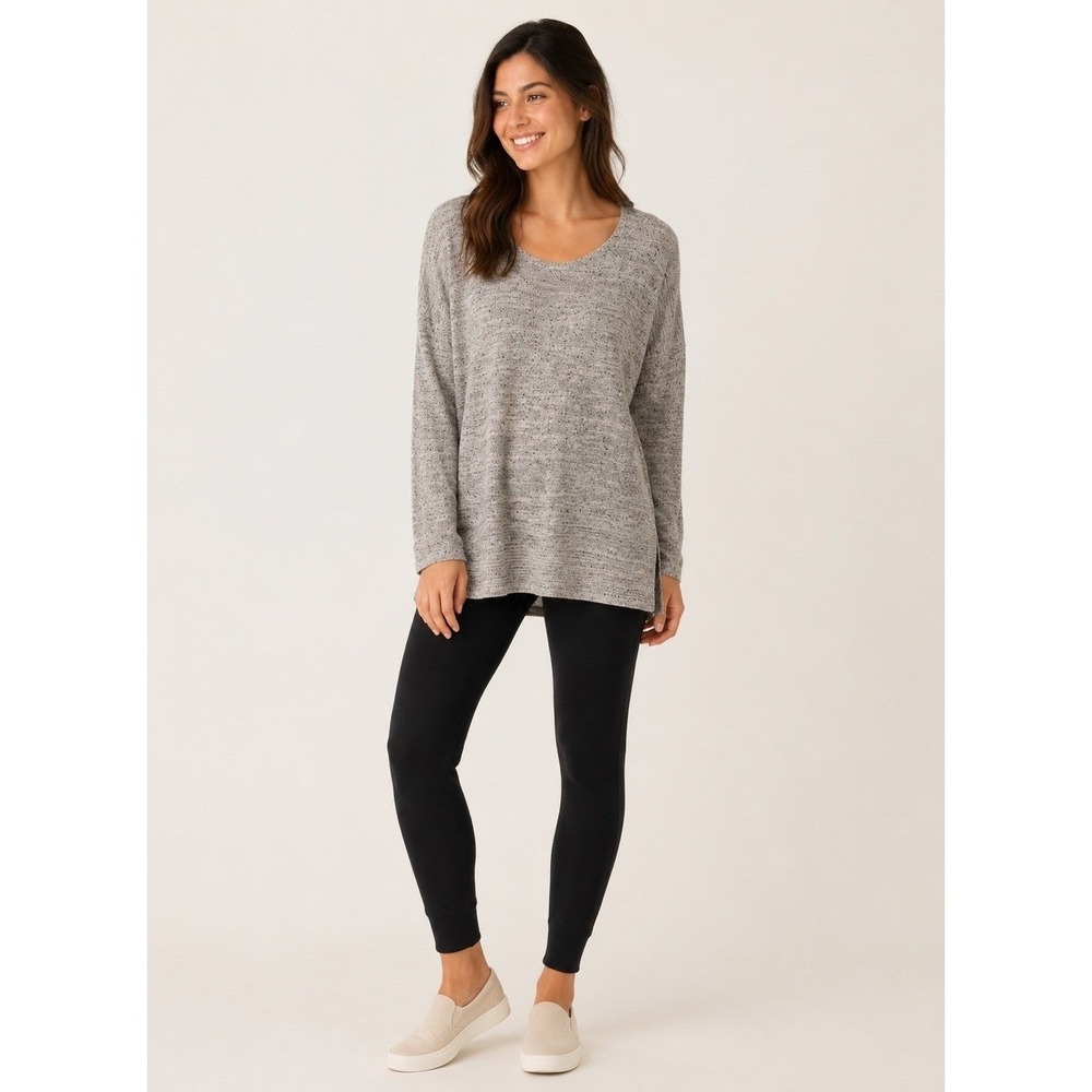 J. Jill Knit Sweater Womens Mediumβ Tan Cotton Nylon Blend Lightweight Coastal